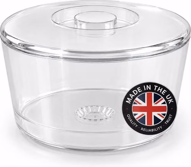 Chabrias Ltd Transparent 10L Ice Bucket with Lid and Removable Drainage Liner