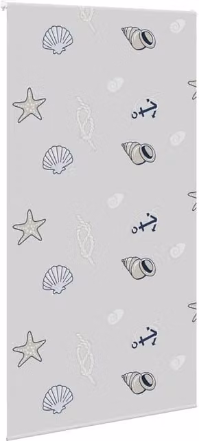 Berkfield Home Grey Stars Shower Roller Blind W: 130 cm, H: 240 cm