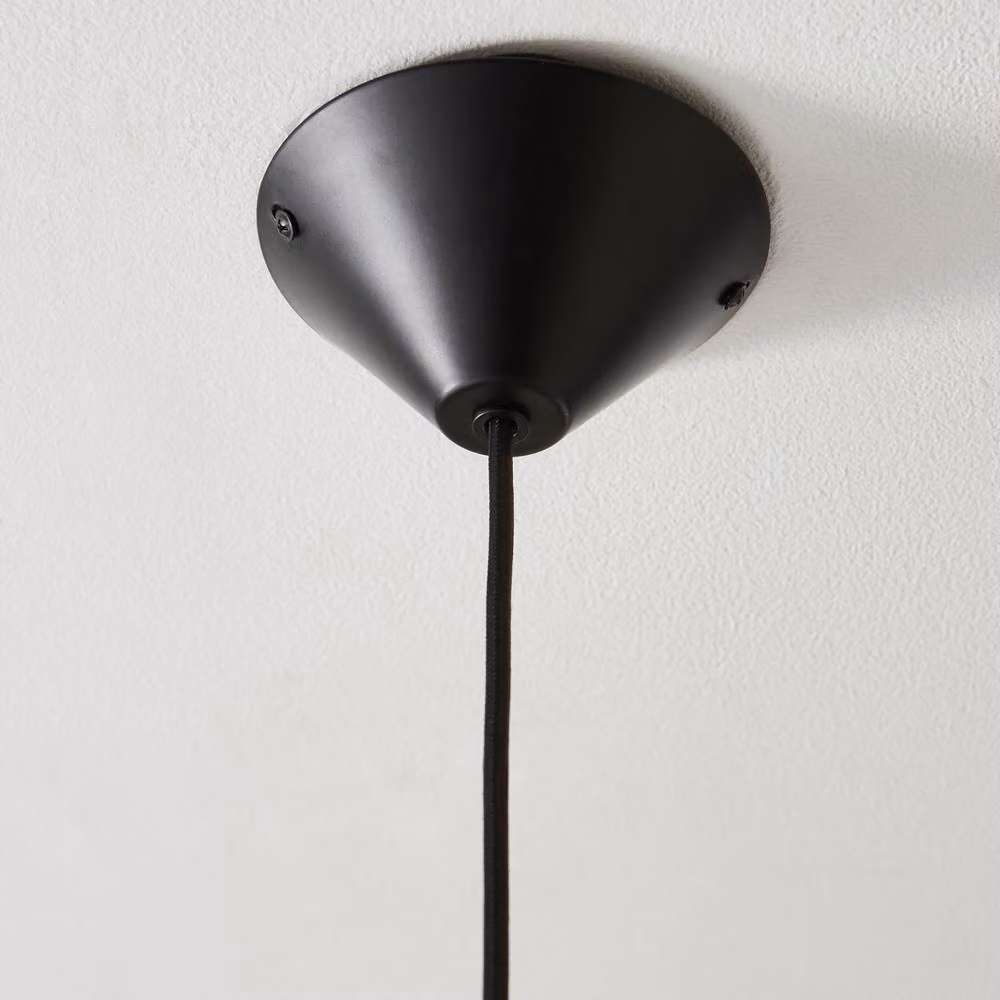 First Choice Lighting Fontana Set of 2 Black Metal Ceiling Pendant Lights, Diameter: 40 cm – 3