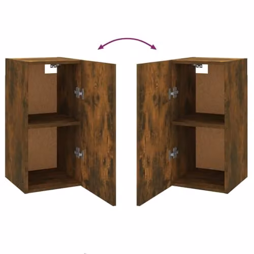 vidaXL Modern Wall Mounted TV Cabinet in Brown Oak, W/D/H: 60 x 30 x 30 cm – 5