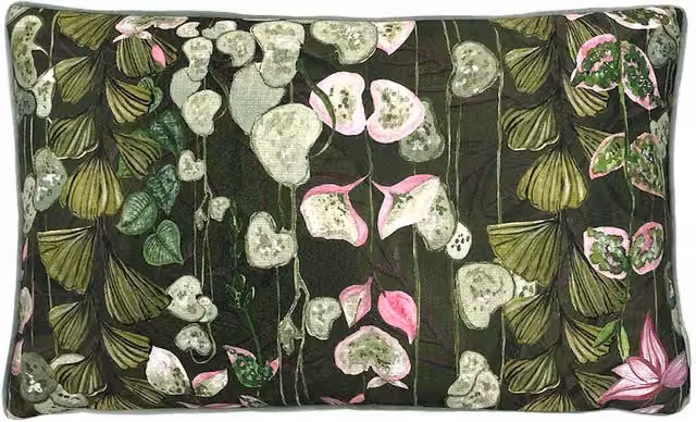 Paoletti Veadeiros Botanical Floral Printed Rectangular Cushion in Pink and Green, W/D/H: 50 x 30 x 30 cm – 3