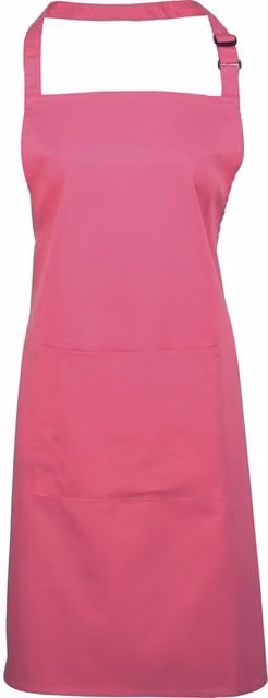 Premier Women's Bip Apron with Pocket in Pink, Pack of 2