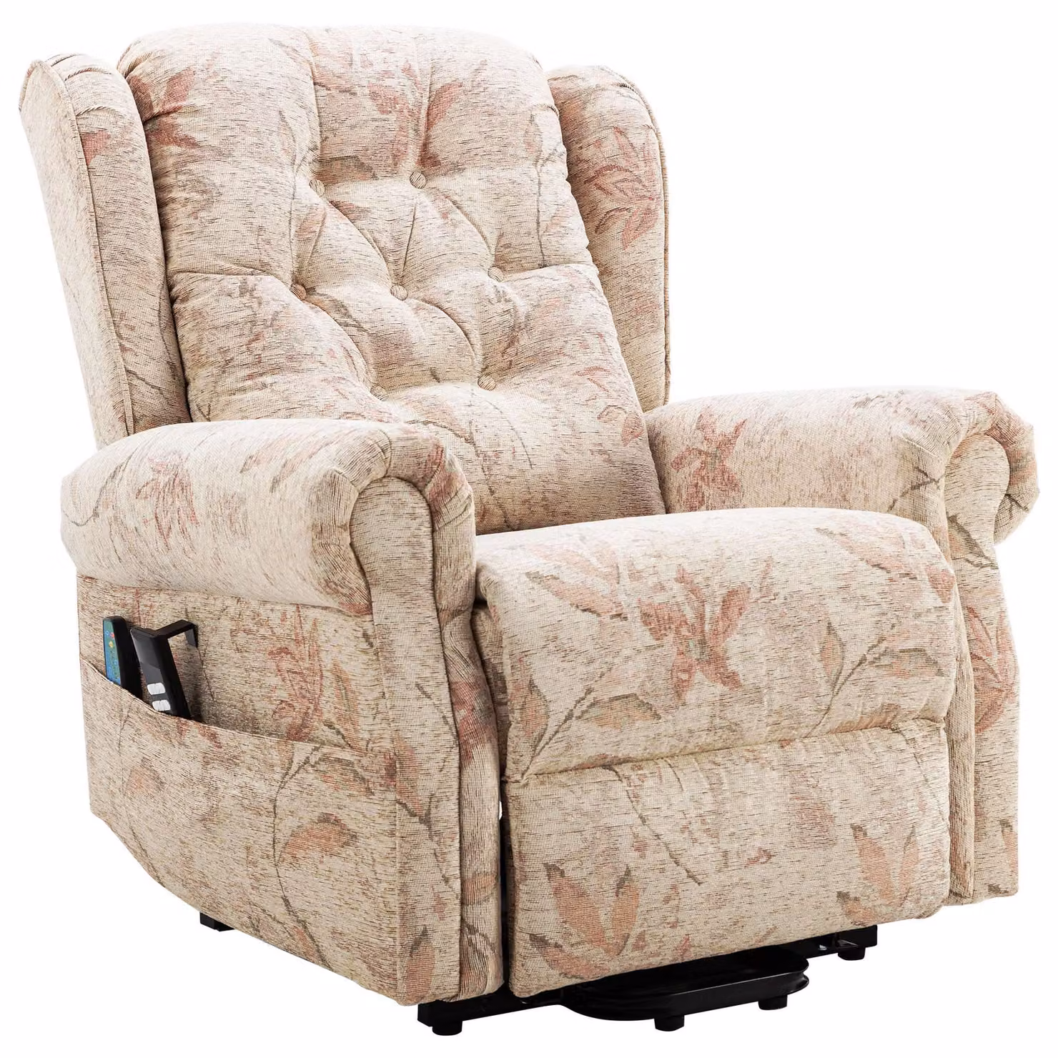 Aosom UK Dual Motor Power Lift Recliner Chair with Heat Massage and Infinite Position Lay Flat in Beige, W/D/H: 92 x 98 x 107 cm – 2