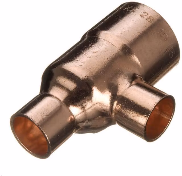 Primaflow Endfeed Reducing Tee 15mm x 15mm x 22mm in Bronze