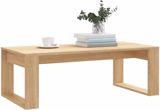 Berkfield Home Modern Rectangular Coffee Table in Sonoma Oak, Light Brown, W/D/H: 102 x 50 x 35 cm