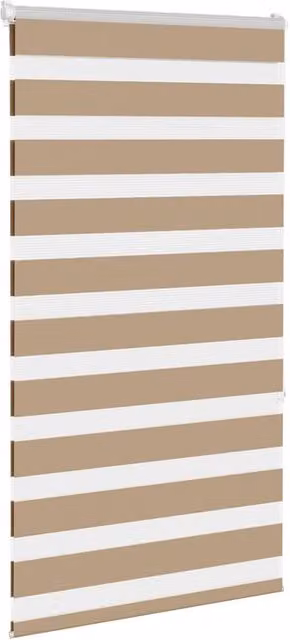 Berkfield Home Elegant Zebra Blind in Sand and Brown, W: 70 cm, H: 150 cm