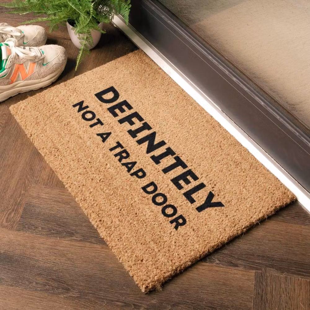 Artsy Mats Definitely Not A Trap Door Doormat, Brown, W: 60 cm, D: 40 cm – 2