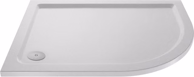 Balterley Premium Slip Resistant Offset Quadrant Shower Tray, Right Hand, White, W: 120 cm, D: 90 cm