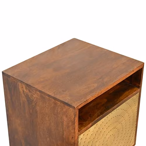 Artisan Zen Bedside Table in Brown and Gold – 4