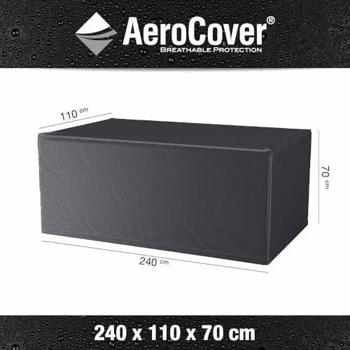 Ruma AeroCover Waterproof Polyester Garden Table Cover in Anthracite Grey, W: 240 cm, D: 110 cm, H: 70 cm – 2