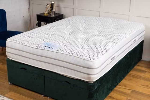 UK Bed Furniture Tencel 1500 Pocket Mattress in White, W/D/H: 120 x 200 cm