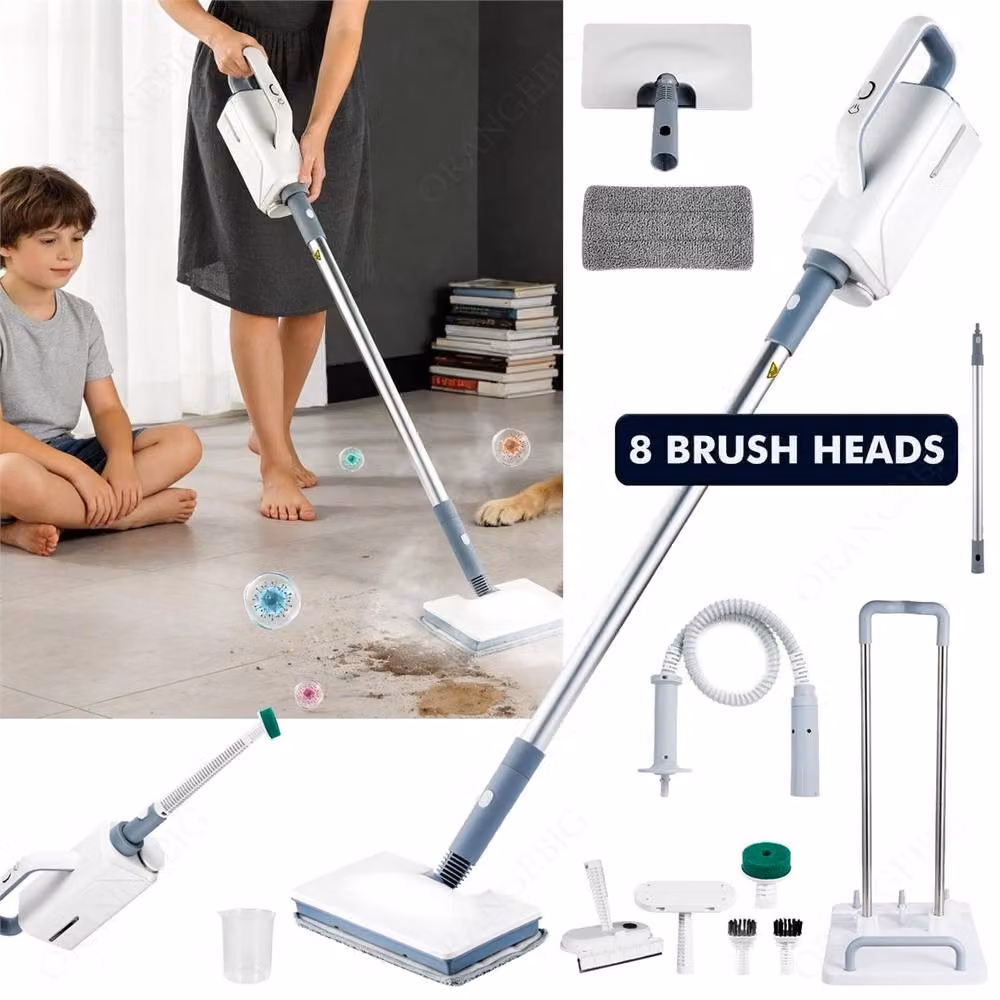 SPETLEK 8-in-1 1500W Steam Mop Cleaner in White – 5