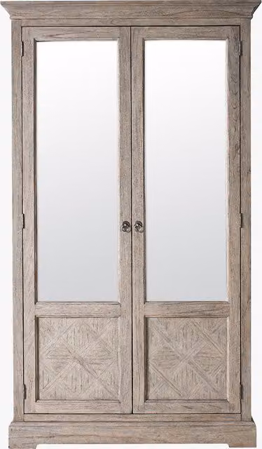 Perch & Parrow Juno Mirrored Double Wardrobe in Beige