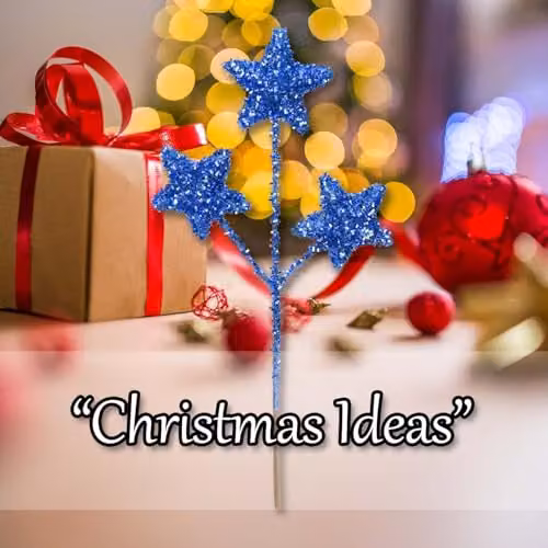 VFM e-Store Christmas Glitter Star Pendant Decoration, Blue and Multicolour, H 38 cm x W 18 cm – 4