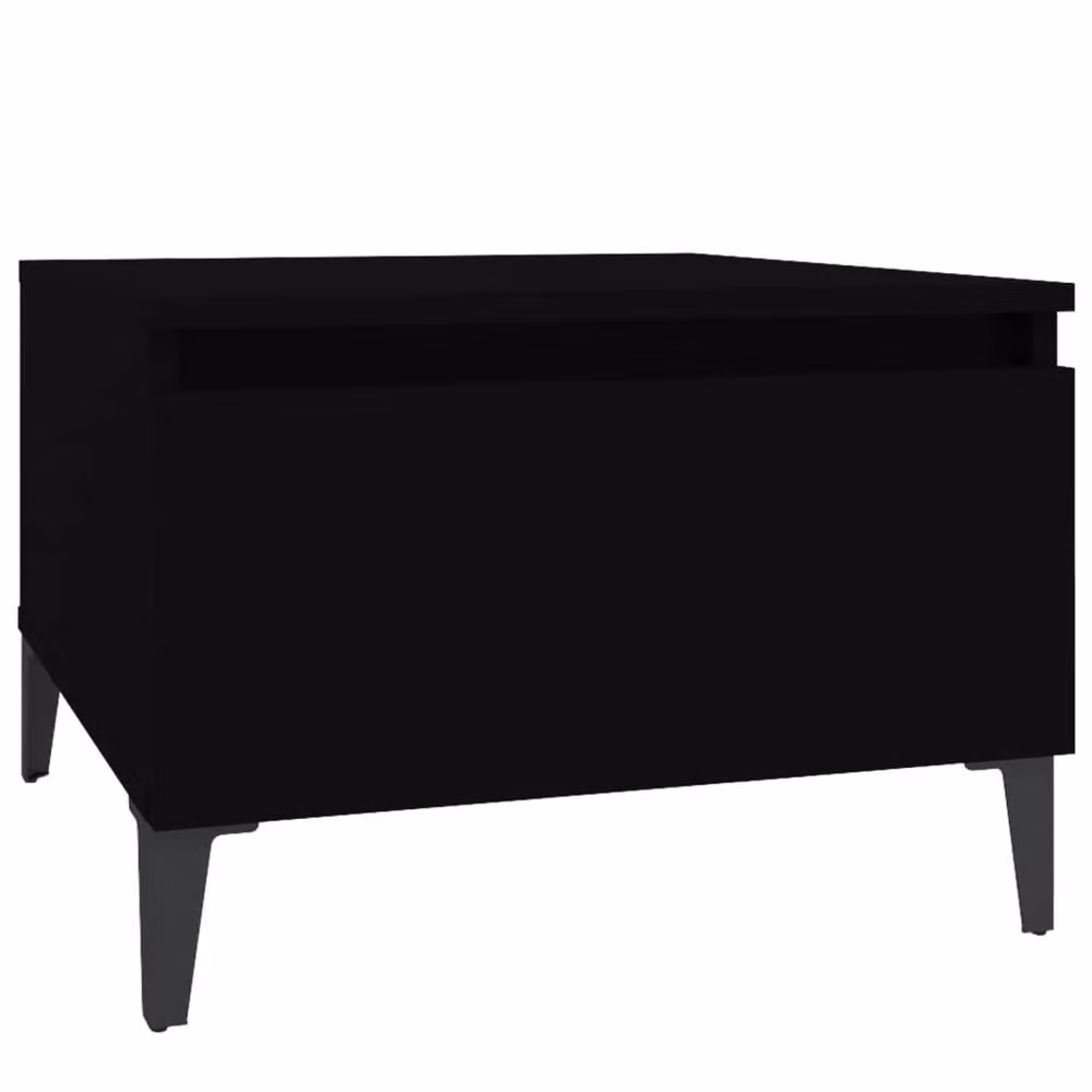 Berkfield Home Black Modern Side Table, W: 50 cm, D: 46 cm, H: 35 cm – 2