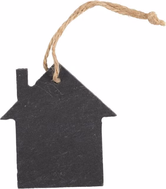 Nicola Spring Grey Slate House Christmas Tree Hanging Decoration, W/H: 7 x 7.5 cm – 1