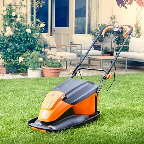 LawnMaster 36cm Electric Hover Mower with Collection Bag, Orange – 2