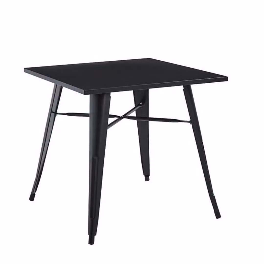 Minster Metal Garden Bar Table in Black, W: 50 cm, D: 50 cm, H: 76 cm – 3