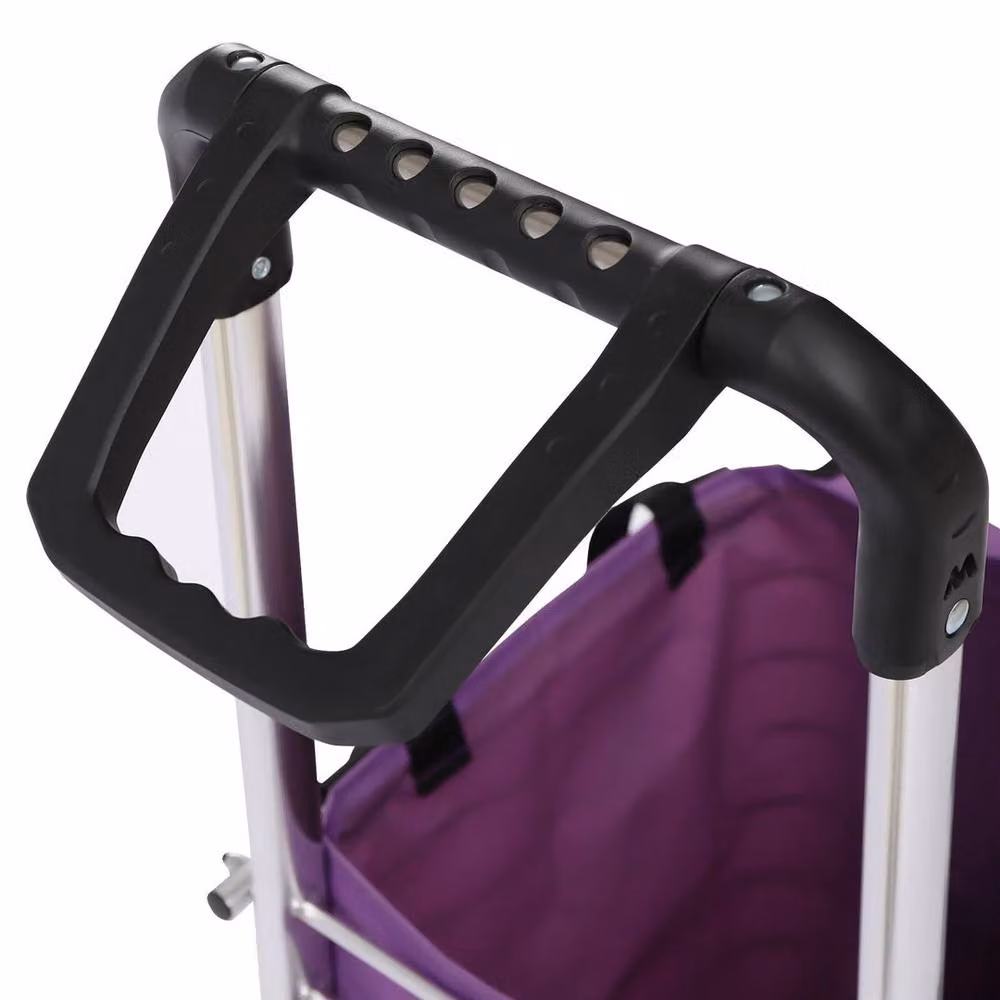 Kelvenix Folding Shopping Trolley Cart in Purple – 3