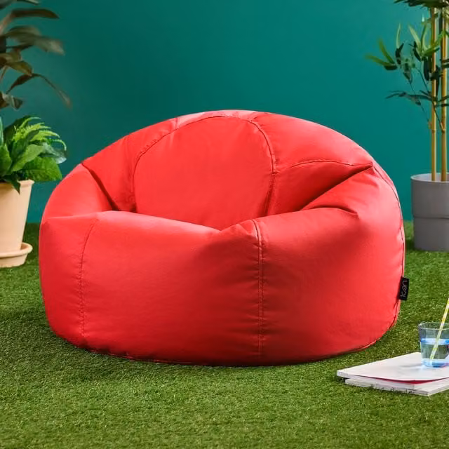 icon Kingston Classic Outdoor Bean Bag and Footstool - Red