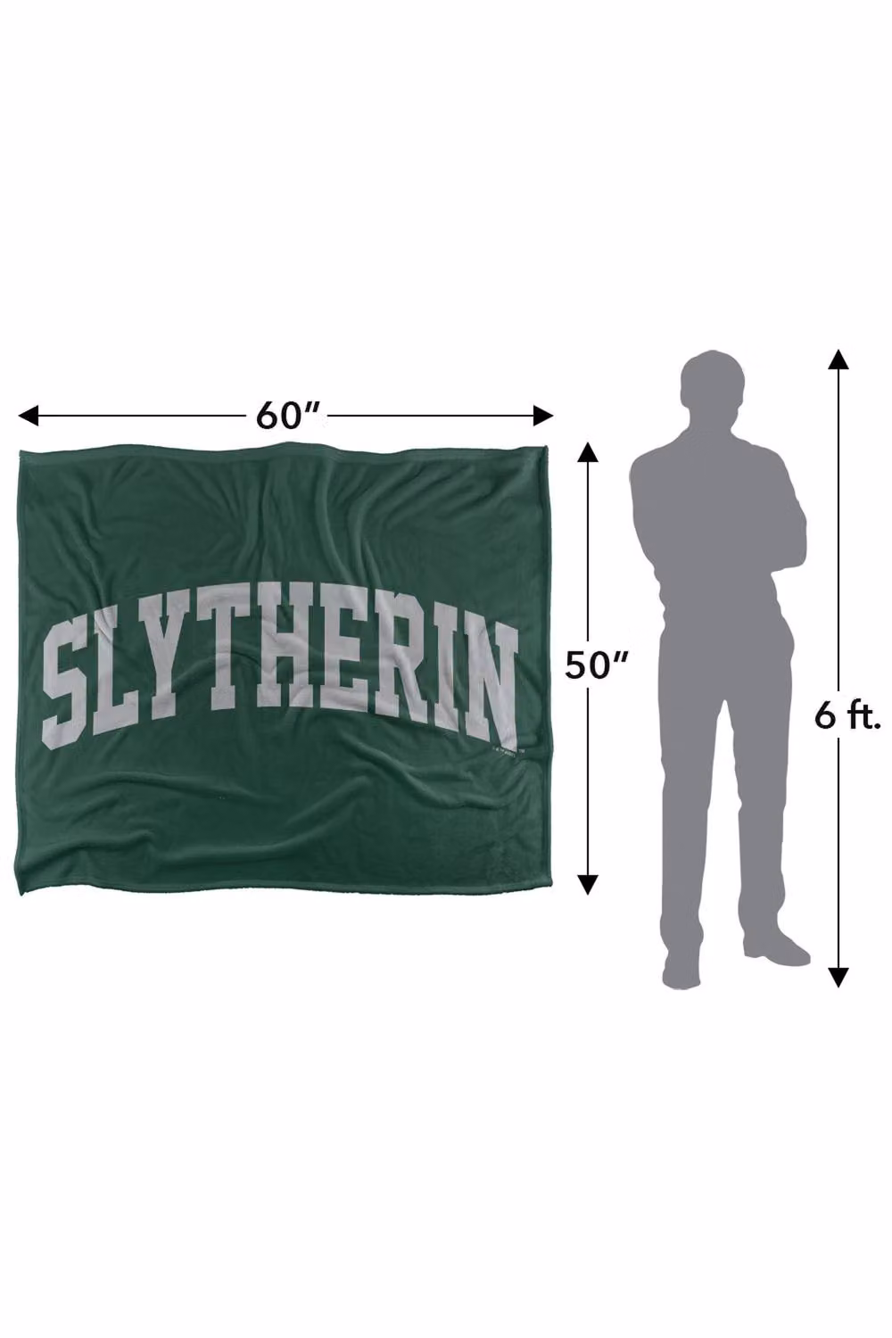 LOGOVISION Harry Potter Slytherin Arched Super Soft Fleece Throw Blanket, Multicolour – 6