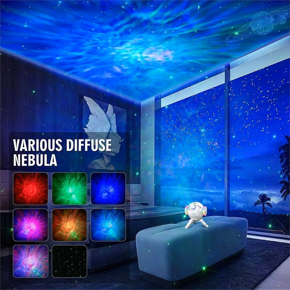 Nordara Galaxy Star Projector Night Light for Kids Room Decor, White – 3