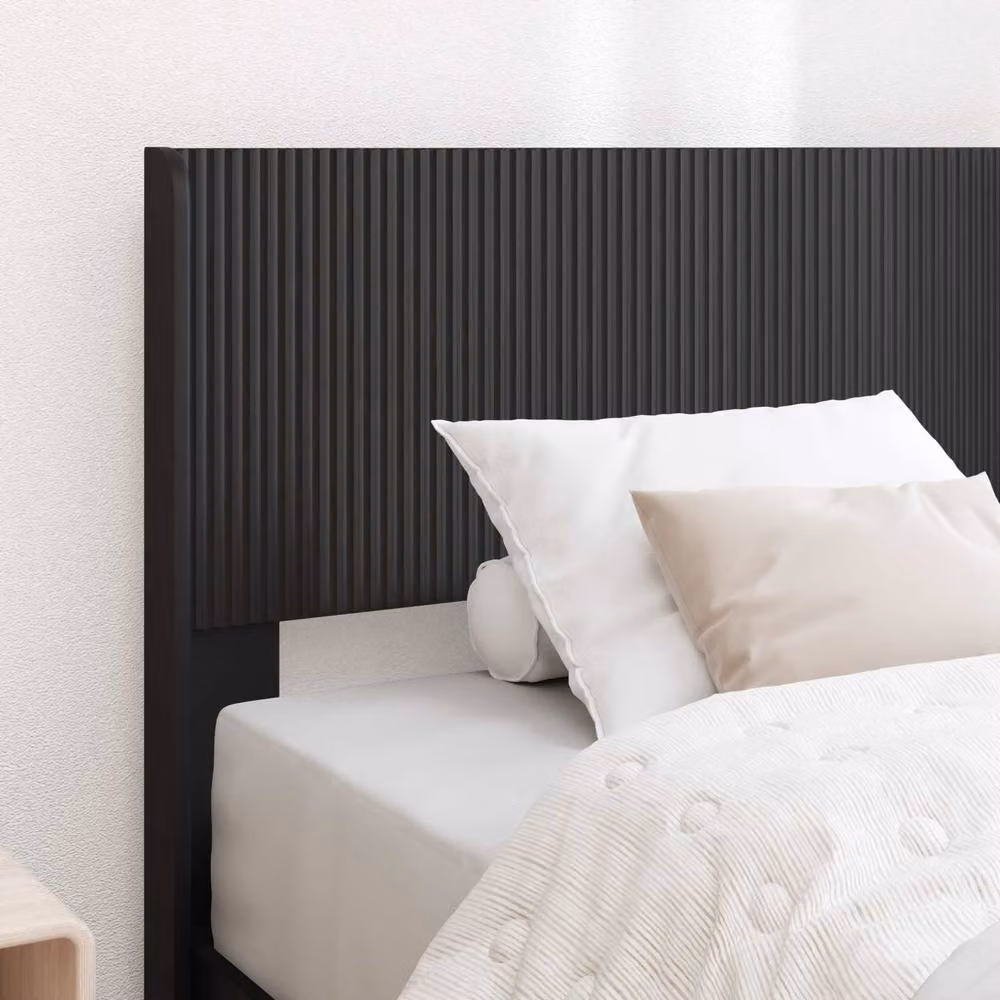 Berkfield Home Modern Bed Frame with Headboard and Side Compartment Storage, Black, W: 90 cm, L: 200 cm – 3