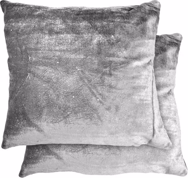 NewEdgeBlinds Glamour Square Velvet Cushion Cover in Grey
