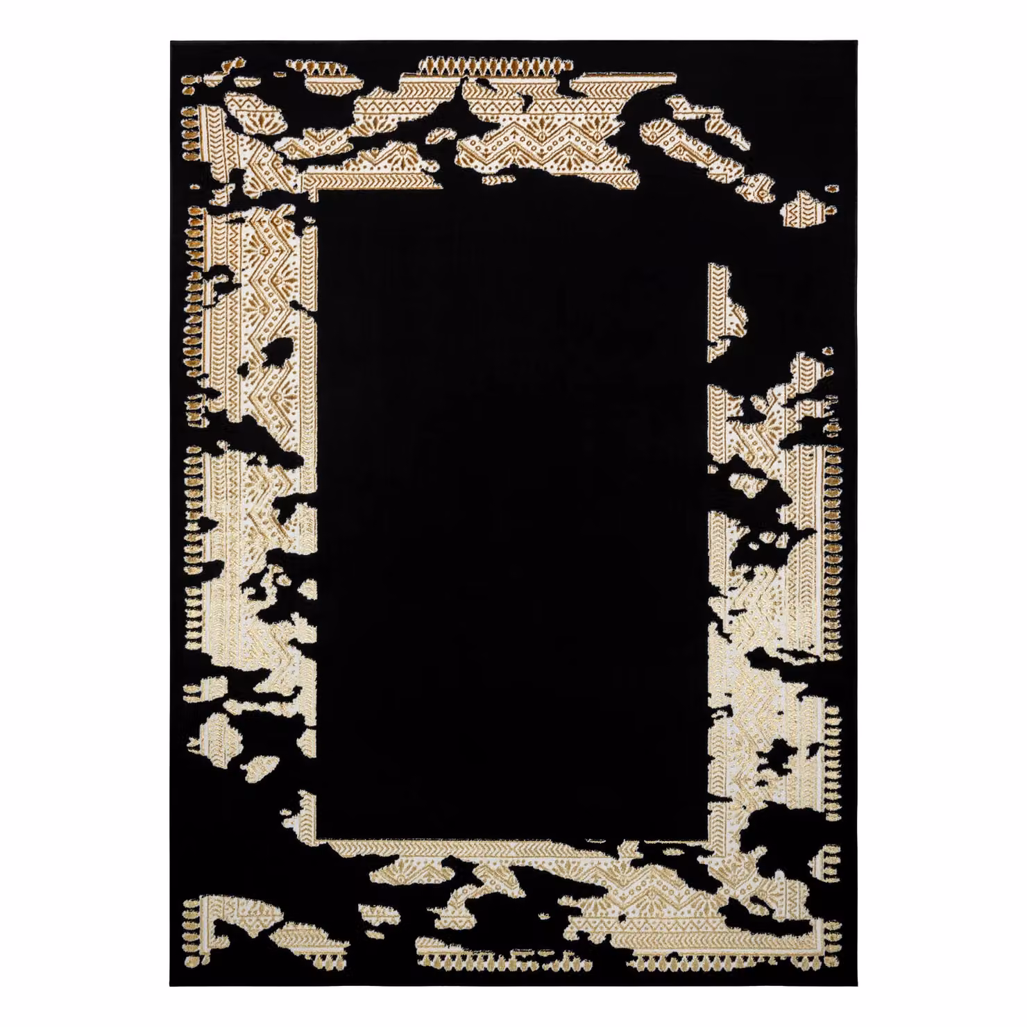 RugsX Allure Geometric Modern Rug in Black, W: 140 cm x D: 190 cm – 2