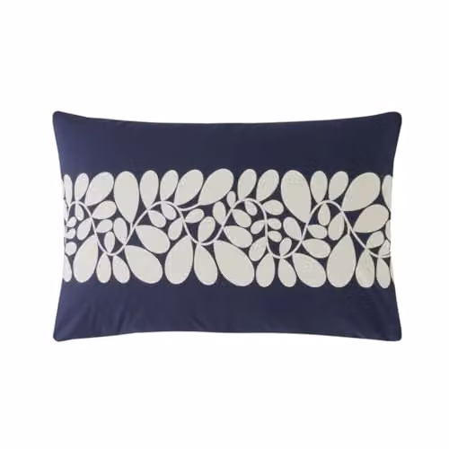 Orla Kiely Sycamore Stripe Space Blue 100% Cotton Reversible Duvet Cover and Pillowcase Set, Super King Size, W: 260 cm, H: 220 cm – 3