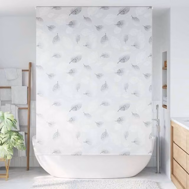 Berkfield Home Grey Opaque Shower Roller Blind, W: 160 cm, H: 240 cm