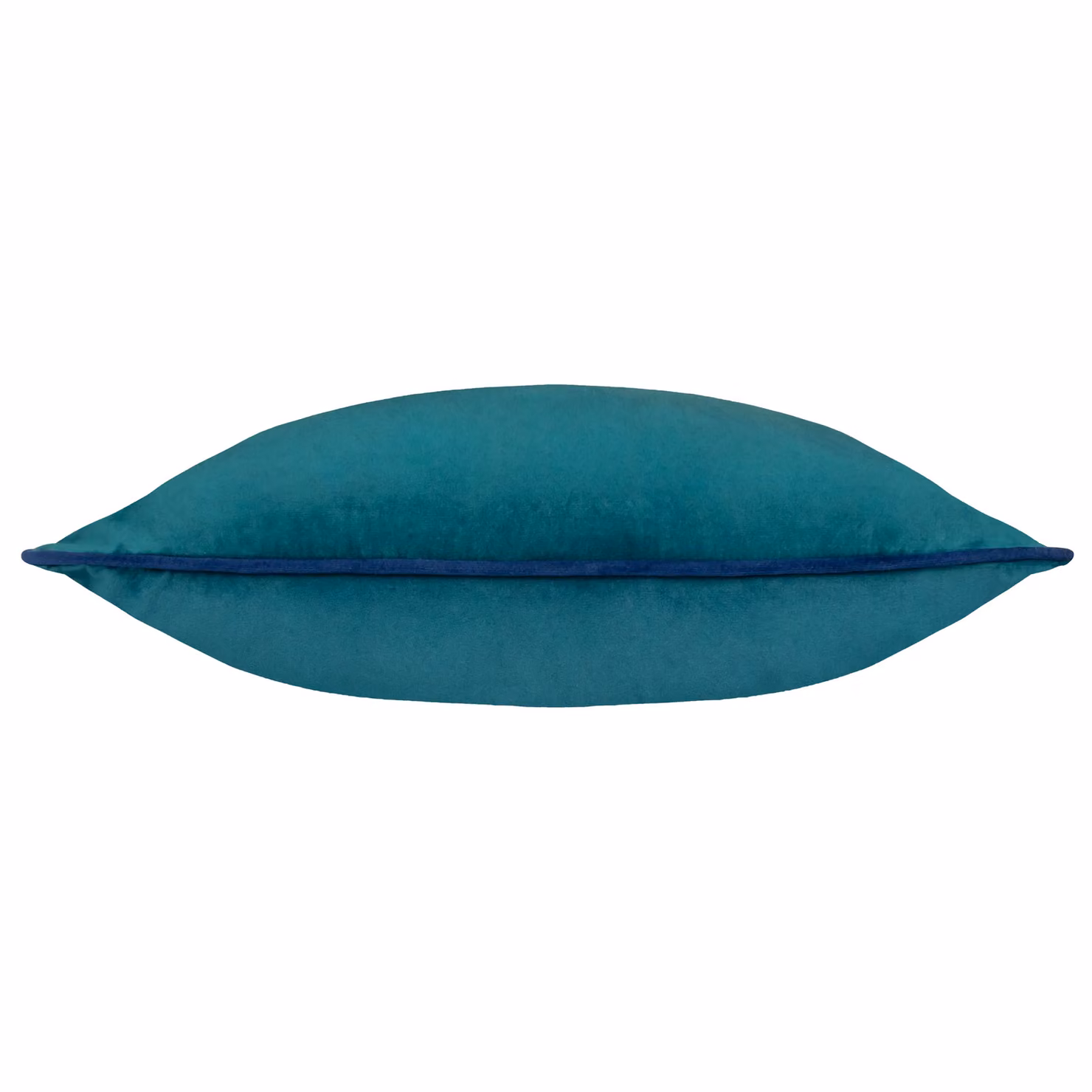 Furn Meridian Velvet Piped Cushion in Mid Blue, W/D/H: 55 x 55 x 55 cm – 4