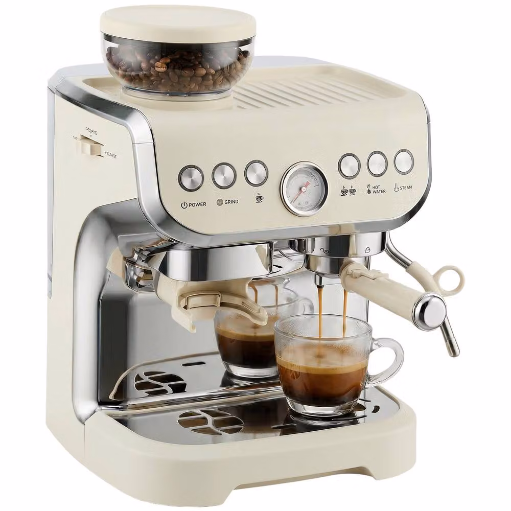 HOMCOM Espresso Machine with Hot Water Function, Cup Warmer and Removable Tank, White – 2