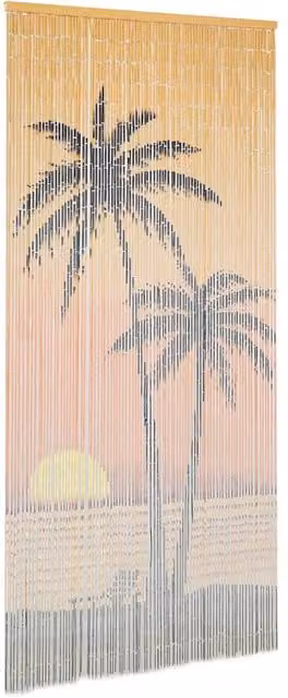 Berkfield Home Bamboo Insect Door Curtain, Multicolour, W: 90 cm, H: 200 cm