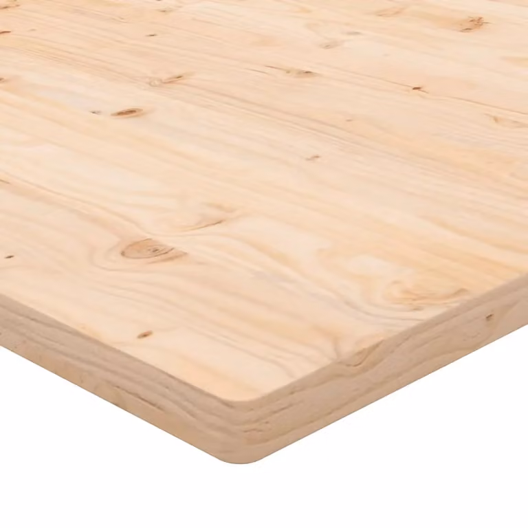 Berkfield Home Rectangular Solid Wood Pine Table Top, Brown, W: 80 cm, D: 40 cm, H: 2.5 cm
