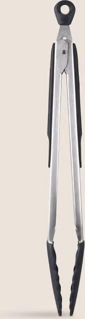 OXO Good Grips Locking Tongs in Black, 30 cm, Heat Resistant and Non-Scratch Stainless Steel and Silicone