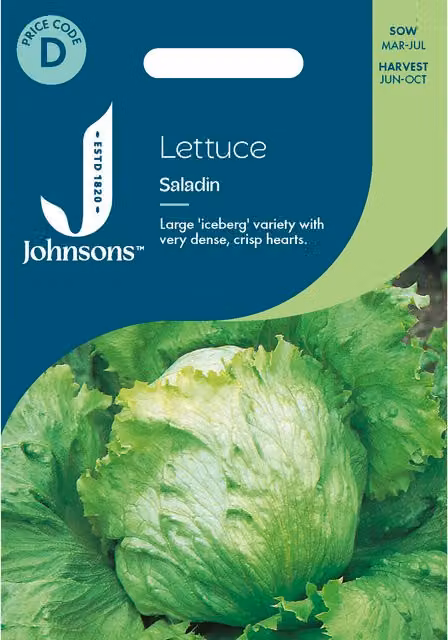 Johnsons Seeds Saladin Lettuce Green Vegetable Seeds