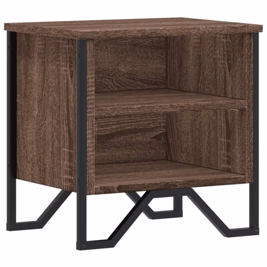 Berkfield Home Brown Oak Bedside Cabinet in Engineered Wood W/D/H: 40 x 30 x 40 cm – 2