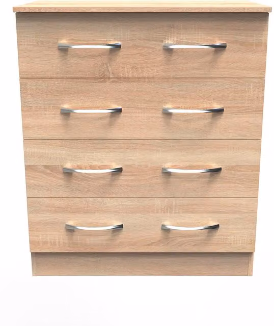 2 U Hampshire 4 Drawer Chest in Light Oak – 1