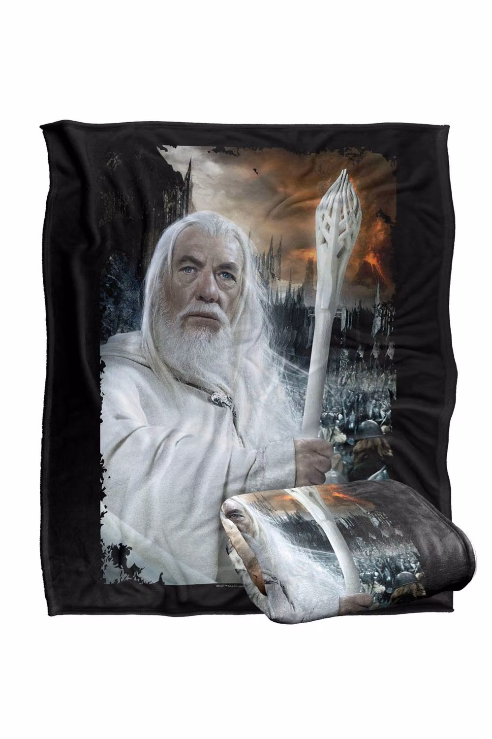 Warner Bros. The Lord Of The Rings Gandalf The White Super Soft Fleece Throw Blanket, W/D/H: 91 x 147 cm, White/Multicolour – 7