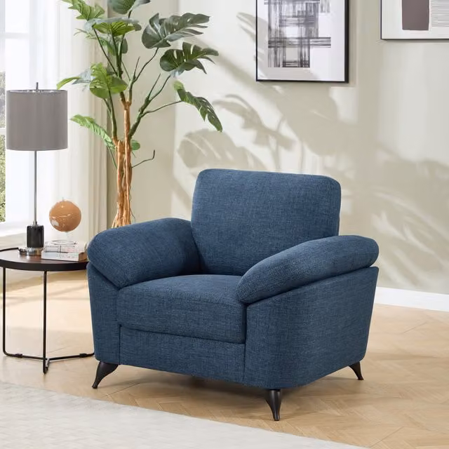More4Homes Malmo Scandinavian Style Fabric Sofa Set in Blue