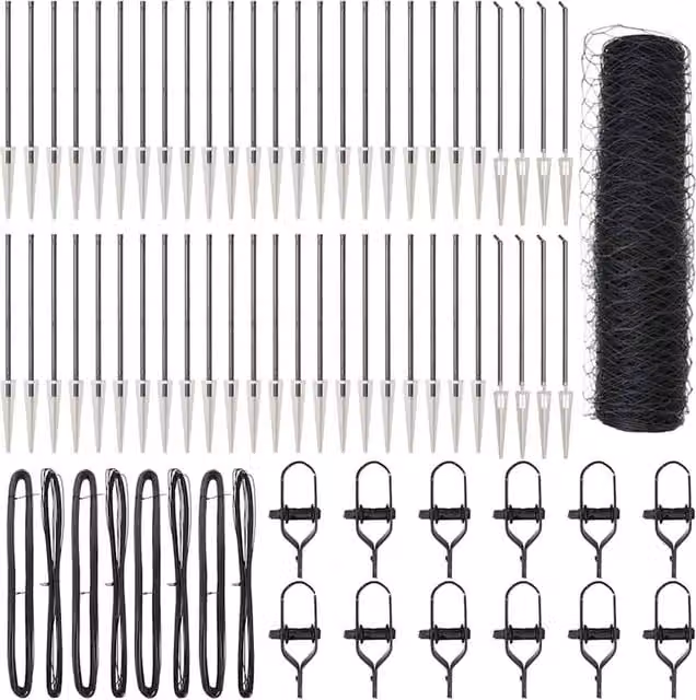 Berkfield Home Grey Steel Hexagon Fence, 1 x 100 m