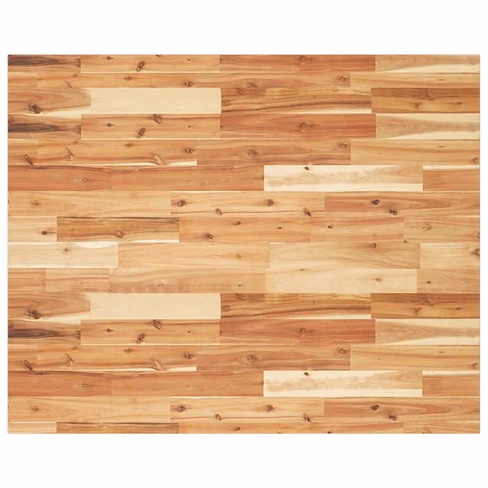 Berkfield Home Solid Wood Acacia Desk Toptop, Oil Finished, Brown, W: 100 cm, D: 80 cm, H: 2 cm – 2
