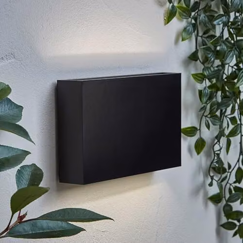 ValueLights Jake Matte Black IP65 LED Up and Down Outdoor Wall Light – 2