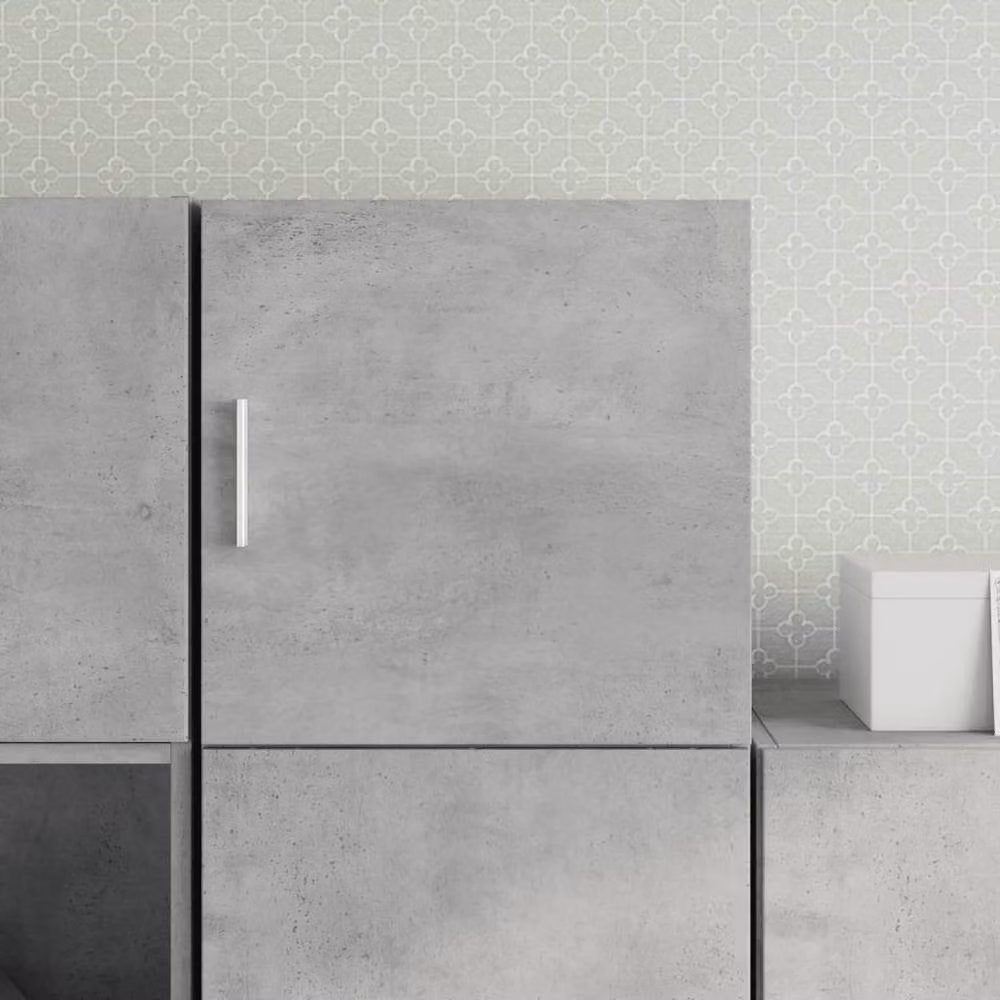 Berkfield Home Wall Mounted Cabinet in Concrete Grey, W: 40 cm, D: 42.5 cm, H: 40 cm – 1