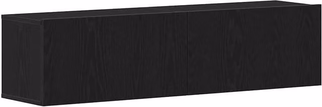 Berkfield Home Black Oak TV Cabinet, W/D/H: 120 x 30 x 30.5 cm – 1