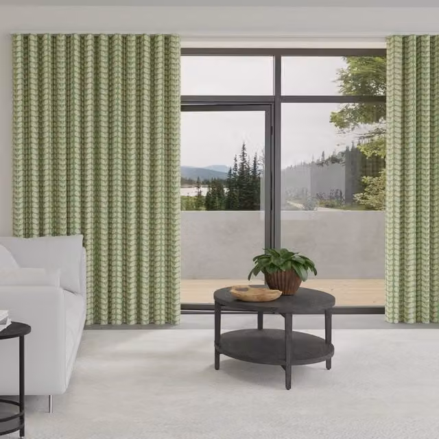Orla Kiely Solid Stem Made to Measure Wave Blackout Cotton Curtains in Green