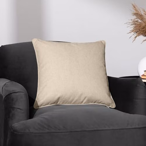 Furn Beige Polyester Square Cushion W/D/H: 45 x 45 x 45 cm – 3
