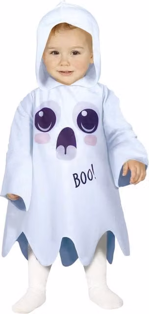 Fiestas Guirca Baby Ghost Costume Set in White and Multicolour, 12-18 Months