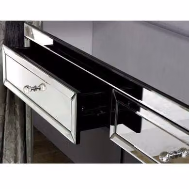 Birlea Valencia Mirrored 2 Drawer Console Dressing Table in Silver – 5